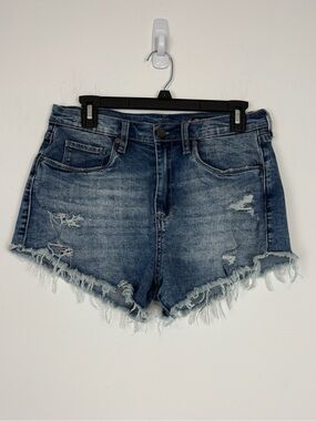 Blank NYC The Lenox High Rise Distressed Frayed Hem Denim/Jean Shorts. Size 28